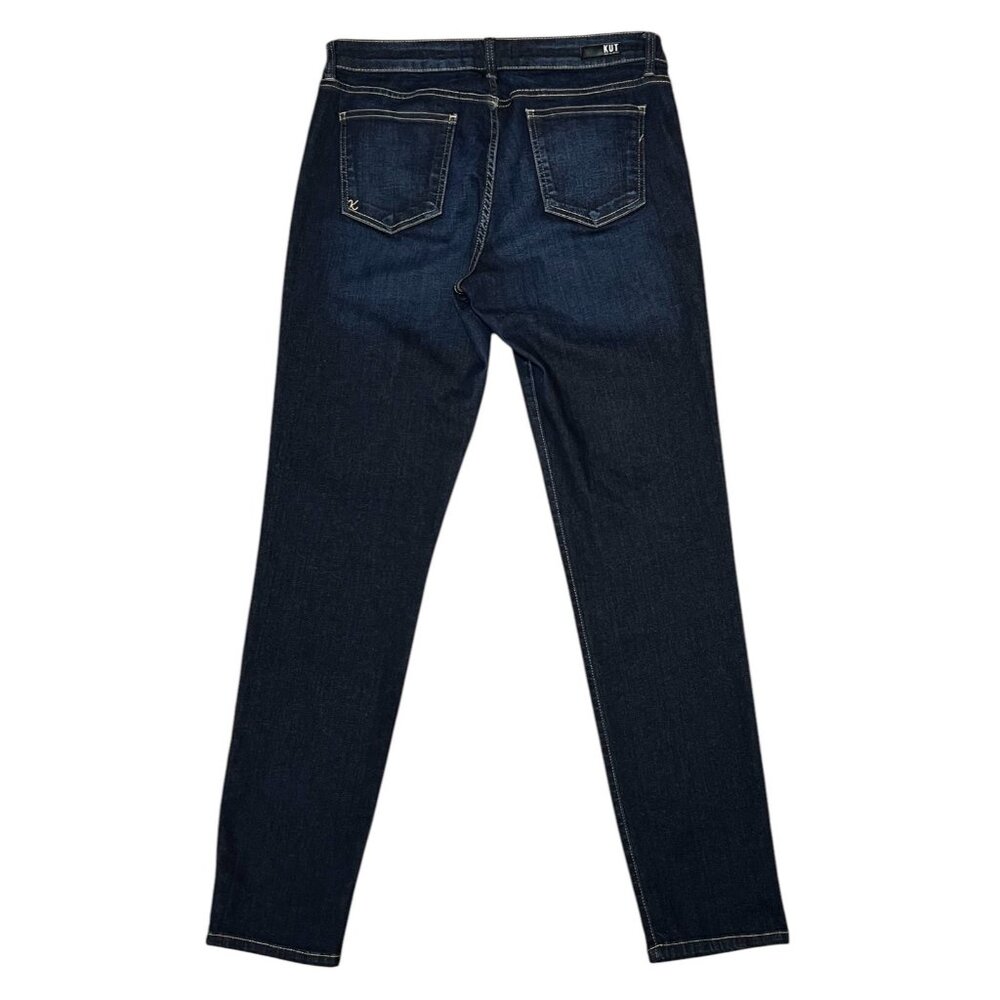 Kut From The Kloth Diana Kurvy Skinny Mid Rise Stretch Blue Jeans Women Size 12 - Picture 3 of 16